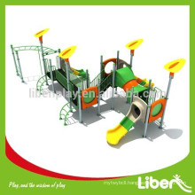 High Quality Children Amusement Park Outdoor Plastic Slides with Monkey Bars